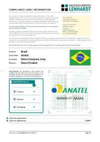 Brazil Type Approval Label