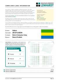 Gabon Type Approval Label