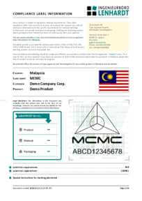 Malaysia Type Approval Label