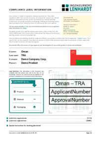 Oman Type Approval Label