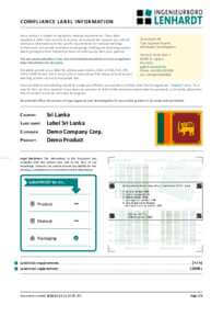 Sri Lanka Type Approval Label