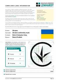 Ukraine Type Approval Label